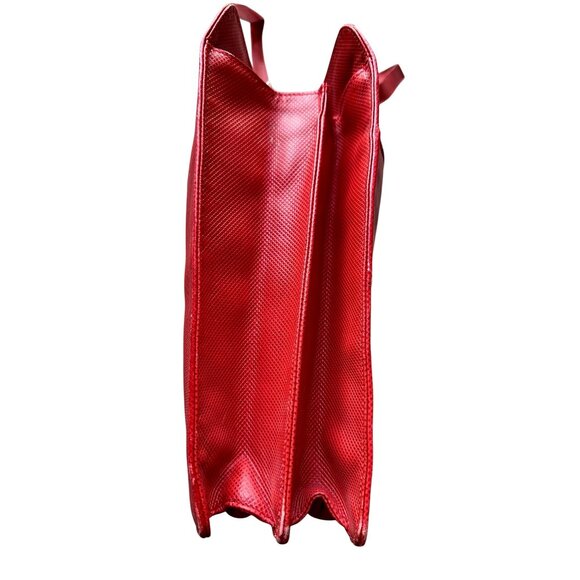 Bottega Veneta Red Leather Document Tote Shoulder Bag w Black Interior - Picture 8 of 16